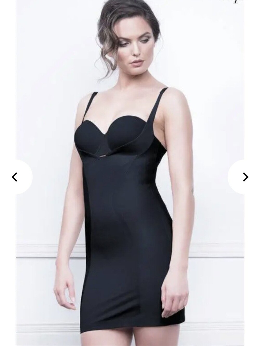 Body Hush By Norma Reed Torsette Slip With Targeted Panels Black XL